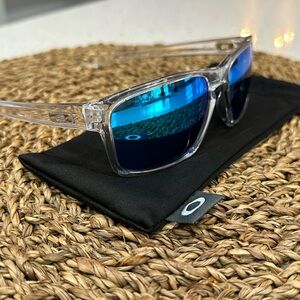 Oakley Sliver Sunglasses with Reflective Blue Lenses